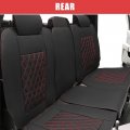 Uxcell Car Leather Seat Covers Rear Back For Dodge Ram 1500 2500 3500 Crew Cab 2009-2014 2015-2018 2019-2023 Protectors Pad