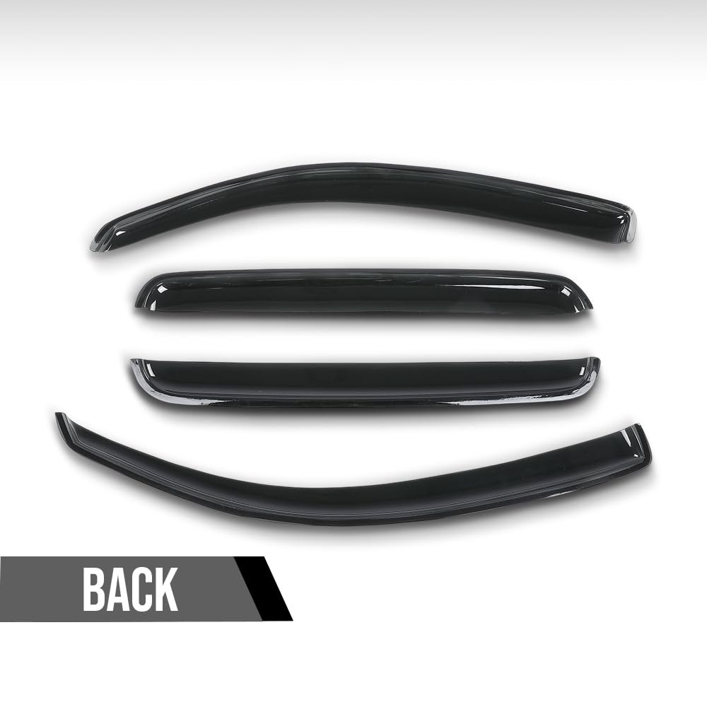 In-channel Auto Vent Window Visor 4pcs For Toyota Tacoma Double Cab 2005-2015 Not Fit Access Rain Guards Smoke