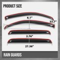 In-channel Auto Vent Window Visor 4pcs For Toyota Tacoma Double Cab 2005-2015 Not Fit Access Rain Guards Smoke