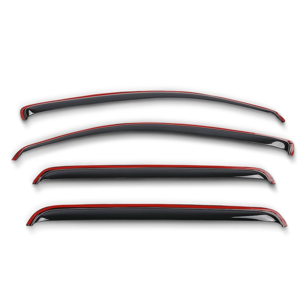 In-channel Auto Vent Window Visor 4pcs For Toyota Tacoma Double Cab 2005-2015 Not Fit Access Rain Guards Smoke