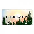 Ipick Image Made For Jeep Liberty Green Forrest Sillhouette Graphic Special Aluminum Metal License Plate