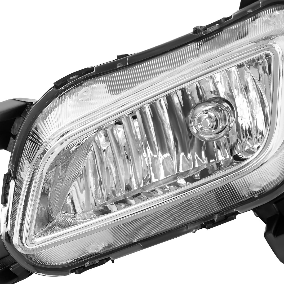 Hecasa Fog Light Assembly W Fog Bezel For 2014-2015 Kia Optima Front Bumper Lamp Driver And Passenger Side