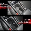Cup Holder Insert Liners For Compass 2022 2023 Accessories Anti-dust Door Mats Center Console 16pcs Set Black