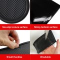 Cup Holder Insert Liners For Compass 2022 2023 Accessories Anti-dust Door Mats Center Console 16pcs Set Black