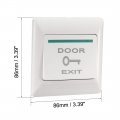 Uxcell Push To Exit Button Release No Nc Com Switch Panel Door Access Control System 86mmx86mm 36v 3a White 2pcs