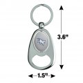Graphics More North Florida Secondary Logo Keychain Chrome Metal Spinning Oval Bottle Opener