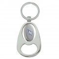 Graphics More North Florida Secondary Logo Keychain Chrome Metal Spinning Oval Bottle Opener