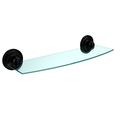 Allied Brass Pqn-33 18-pew 18 X 5 Glass Shelf Antique Bronze 