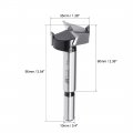 Uxcell Forstner Drill Bits 35mm Tungsten Carbide Wood Hole Saw Auger Opener Woodworking Hinge Drilling Boring Bit Cutter Black