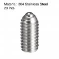 Uxcell Ball Point Set Screws M3 X 6mm 304 Stainless Steel Metric Spring Hex Socket Screw 20pcs