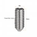 Uxcell Ball Point Set Screws M3 X 6mm 304 Stainless Steel Metric Spring Hex Socket Screw 20pcs
