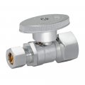 1 2 In Fip X 3 8 Od Compression Quarter Turn Straight Stop Valve Chrome Plated Brass Plumbing Fitting 10755lf 