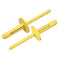 Uxcell 100pcs 3 16 X3 4 Aluminum Large Head Tri Grip Rivets Flange For Diy Sheet Metal Automotive Repairs Furniture Marine Boat 