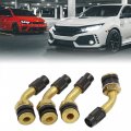 Uxcell Motorcycle Atv Brass Bent Angled Tubeless Tyre Tire Valve Stem 4pcs