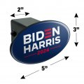 Biden Harris 2024 Oval Tow Hitch Cover Trailer Plug Insert 2