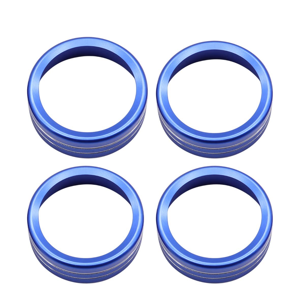 Blue Alloy Button Knob Trim For Toyota Tacoma 2016 2022 4 Piece Central Control Switch Ring Set