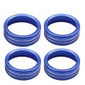 Blue Alloy Button Knob Trim For Toyota Tacoma 2016 2022 4 Piece Central Control Switch Ring Set 