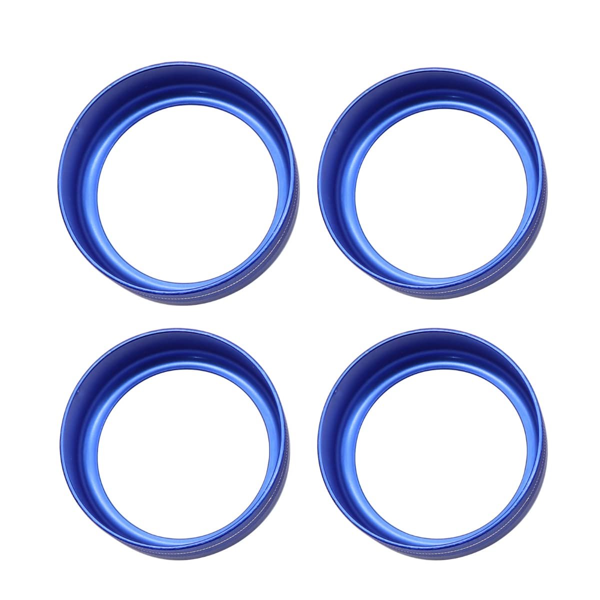 Blue Alloy Button Knob Trim For Toyota Tacoma 2016 2022 4 Piece Central Control Switch Ring Set