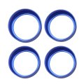 Blue Alloy Button Knob Trim For Toyota Tacoma 2016 2022 4 Piece Central Control Switch Ring Set