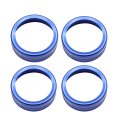 Blue Alloy Button Knob Trim For Toyota Tacoma 2016 2022 4 Piece Central Control Switch Ring Set