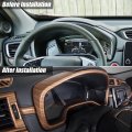 Yofamo For Crv 2017-2022 Dashboard Instrument Dial Frame Trim Cover Panel Abs Peach Wood Grain Interior Decoration Accessories