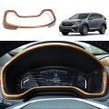 Yofamo For Crv 2017-2022 Dashboard Instrument Dial Frame Trim Cover Panel Abs Peach Wood Grain Interior Decoration Accessories