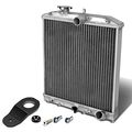 Honda Civic Ek At Auto Transmission 2-row Dual Core Aluminum Radiator W Stay Mount Bracket Black