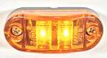 6 Long Haul 2 X1 Amber Surface Mount Led Clearance Marker Lights 12v For Trucks Campers Trailers Rvs El-112602a6 