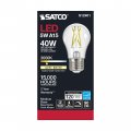 Satco 6 Pack Vintage Edison Dimmable Led Filament Bulbs S12401 High Lumens 5 Watt A15 Clear Medium Base 3000k 90 Cri 120 Volt