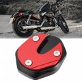 Uxcell 1 Set Motorcycle Kickstand Extension Enlarger Pad Side Stand Support Plate Red Black For Honda Dax St125