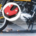 Uxcell 1 Set Motorcycle Kickstand Extension Enlarger Pad Side Stand Support Plate Red Black For Honda Dax St125