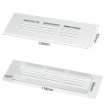 Uxcell Air Vent 150mmx50mm Ventilation Grille Aluminum Alloy Louvered Grill Cover 4pcs