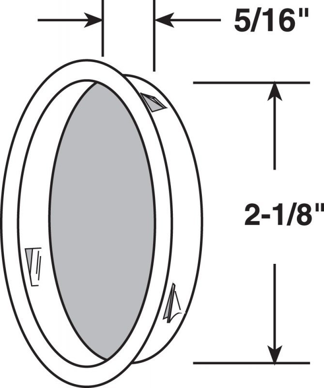 Prime-line Mp7209 Mortise Closet Door Pull 5 16 In Depth X 2-1 8 Outside Diameter Pack