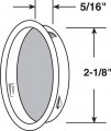 Prime-line Mp7209 Mortise Closet Door Pull 5 16 In Depth X 2-1 8 Outside Diameter Pack