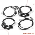 A-premium Front Rear Abs Wheel Speed Sensors Compatible With Bmw Models 318i 325i 1984-1985 1991 325 1986-1988 325e 1984-1987