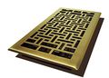 Decor Grates Ajh612-a Oriental Floor Register 6-inch By 12-inch Antique Brass 