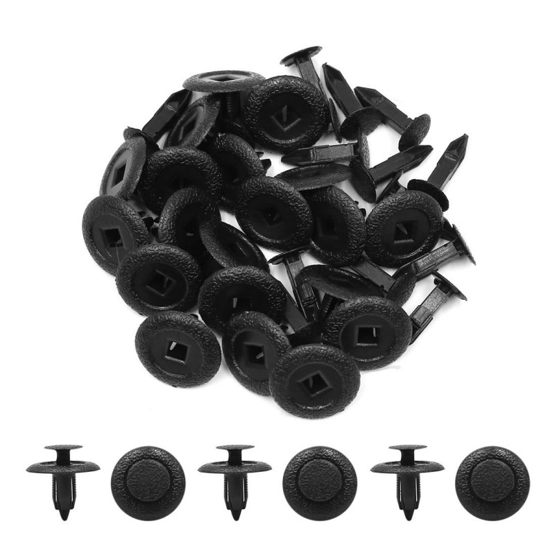 Universal Black Car Bumper Fender Plastic Rivets Fasteners 6mm Hole 20 Pcs