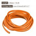 Uxcell U Channel Edge Trim 16 4ft Length Rubber Guard Seal Strip Protector Fit For 1-2 5mm 15 64 W X 25 H Orange