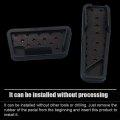 Aluminium Alloy Gas Accelerator Pedal Covers Interior Accessories Anti-slip No Drilling Brake Foot Pads Kit 2 Pieces Set Red