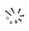 Hvazi Metric M6 Nylon Phillips Pan Head Screws Nuts Flat Washers Assortment Kit Black 