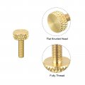 Uxcell 4pcs Brass Knurled Thumb Screws M3x10mm 13 5mm Length Flat Grip Bolt Knobs Fasteners For Electronic Mechanical