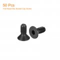Uxcell 1 4-20x5 8 Flat Head Socket Cap Screws 10 9 Grade Carbon Steel Hex Countersunk Screw Bolts Fasteners Fully Threaded