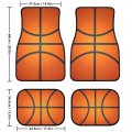 Foruidea Basketball Sport Front Rear Car Floor Matss Auto 4-pcs Full Set Car Carpet Universal Fit For Suvs Trucks Sedans Vans