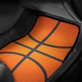 Foruidea Basketball Sport Front Rear Car Floor Matss Auto 4-pcs Full Set Car Carpet Universal Fit For Suvs Trucks Sedans Vans
