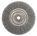 Weiler 02335 7 Wolverine Medium Face Bench Grinder Wheel 014 Crimped Steel Wire Fill 5 8 Arbor Hole 