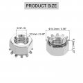 Uxcell 50pcs 5 16 -18 K-lock Nut With External Tooth Washer 304 Stainless Steel Star Locking Nuts Washers Silver