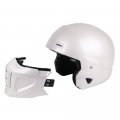 Woljay Open Face Full Helmet Motorcycle Modular Helmets For Unisex-adult Street Bike Cruiser Scooter Dot Approved Medium White