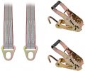 Ba Products 7031-sfh2 -808-gp Set Of 2 2 X 8 Straps With Grab Plates 2 Wide Handle Ratchet Finger Hook For Chevron Wheel Lift 