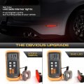 Vipmotoz Red Led Smoke Lens Rear Bumper Side Marker Light Fender Parking Lamp Assembly Housing Replacement For Compatible With
