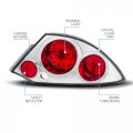 Amerilite Euro Chrome Replacement Brake Tail Lights Set For 2000-2005 Mitsubishi Eclipse Passenger And Driver Side